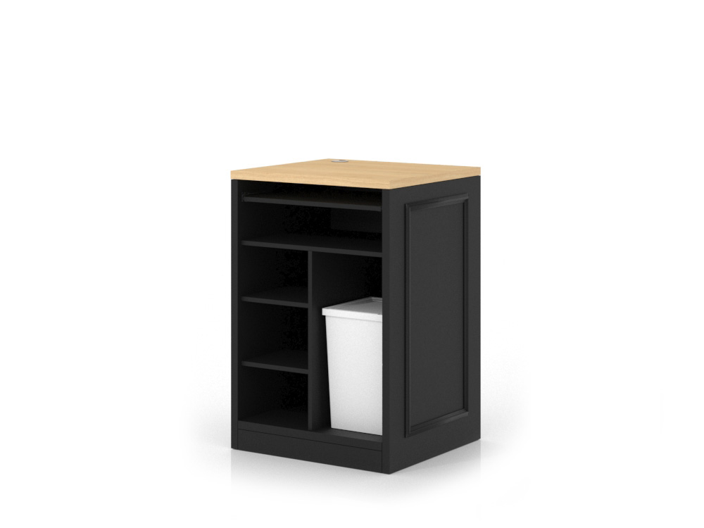 Hoffman 1 Módulo - Roble Vicenza & Melamina Negra