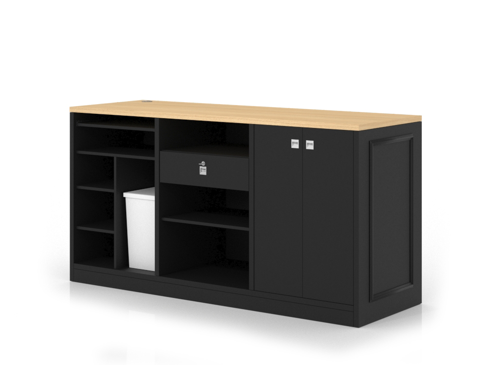 Hoffman 3 Módulos - Roble Vicenza & Melamina Negra