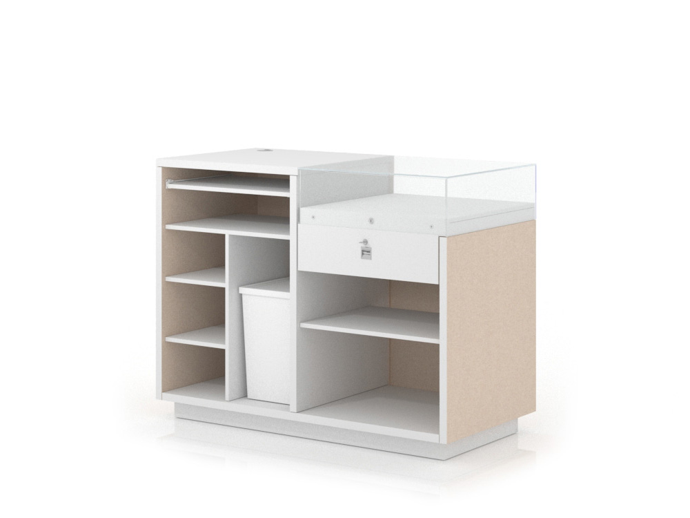 Koolhaas 2 Módulos - Melamina Espiga Sal & Melamina Blanca