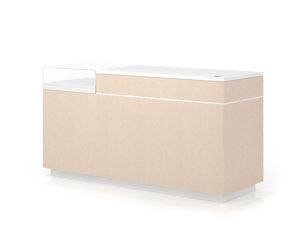 Koolhaas 3 Módulos - Melamina Espiga sal & Melamina Blanca